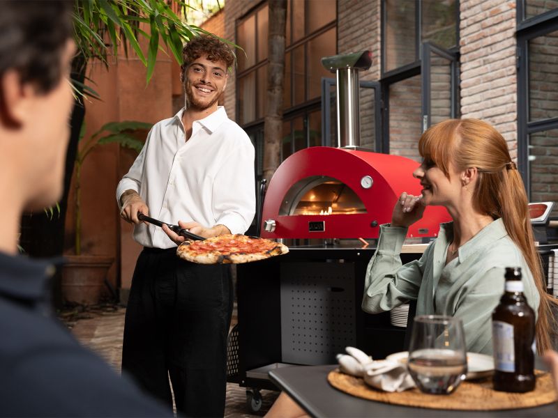 Alfa Moderno 3 Pizze 43-Inch Gas Pizza Oven - Anthracite Grey