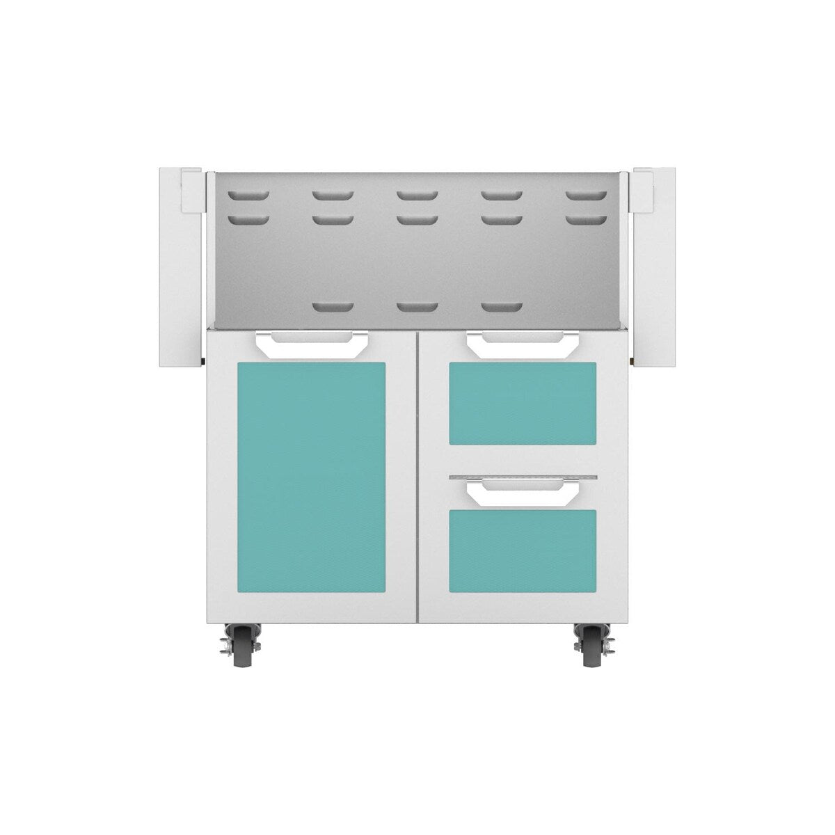 Hestan Double Drawer And Door Tower Cart For 30-Inch Gas Grill