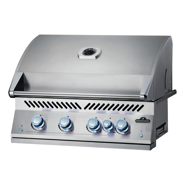 Napoleon 700 Series 32-Inch Built-In Natural Gas Grill w/ Infrared Rear Burner, Rotisserie & SafetyGlow