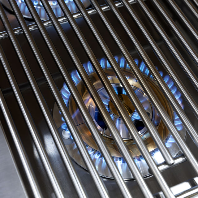 Summerset Pro Double Side Burner - burners lit