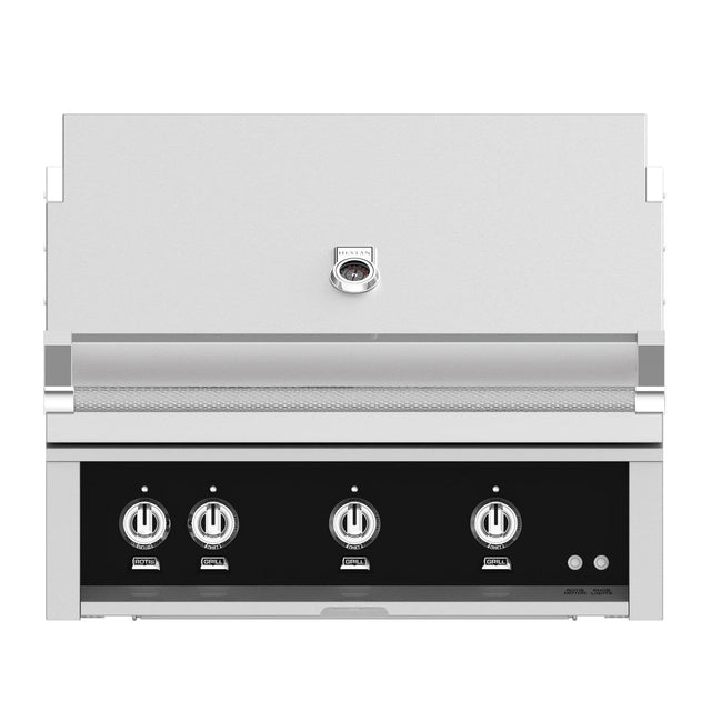 Hestan | 36” Gas Grill with Rotisserie on a Double Door Tower Cart