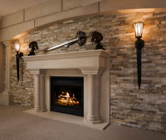 Omega Fireplace Mantel Surround (Cast Stone) 1110.555 GS