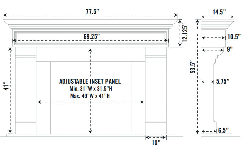 Omega Fireplace Mantel Surround (Cast Stone) 1111.556 GS