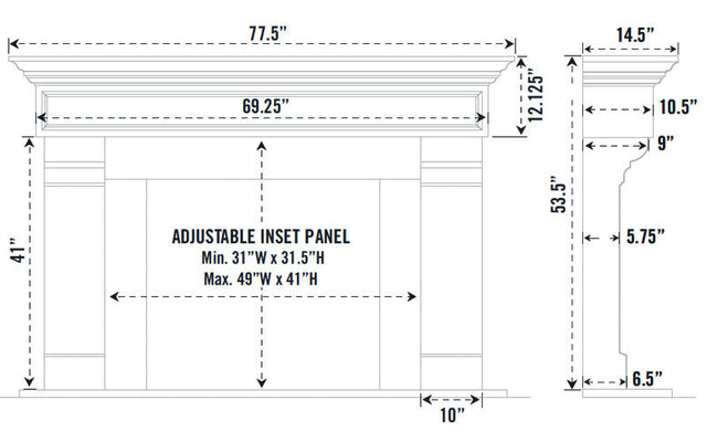 Omega Fireplace Mantel Surround (Cast Stone) 1111.556 GS