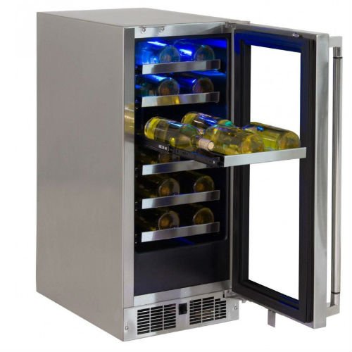 Lynx LN15WINE 15-Inch Outdoor Wine Cellar with Field-Reversible Glass Door