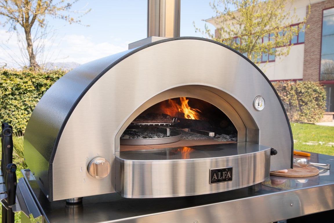 Alfa Classico 4 Pizze Gas Pizza Oven In Ardesia Grey - Countertop - FXCL-4P