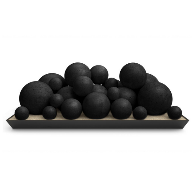 Real Fyre Epic Black Mixed Select Fyre Spheres Set with P45 ANSI Certified Pan Burners