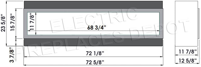 Amantii Panorama Deep 72 dimensions diagram