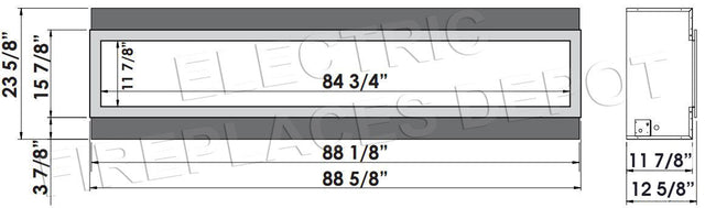 Amantii Panorama Deep 88 dimensions diagram