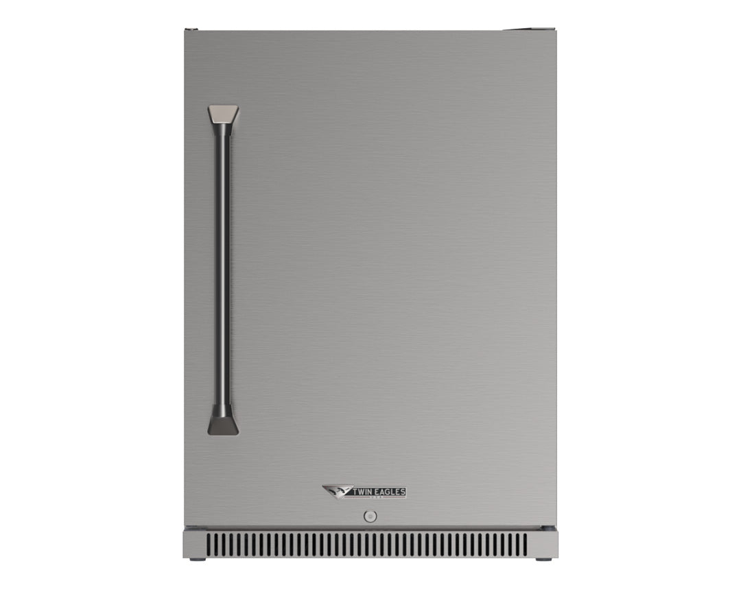 Twin Eagles 24-Inch 5.1 Cu. Ft. Outdoor Rated Compact Refrigerator with Lock