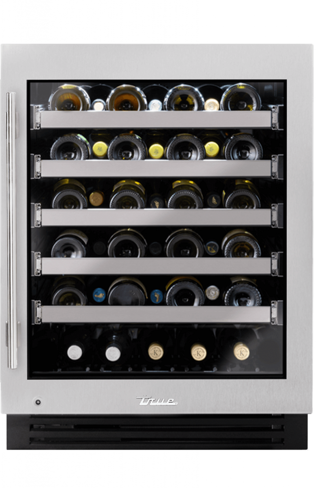 True TUWADA-24-RG-A-S ADA Wine Cabinet - stainless glass door right hinge