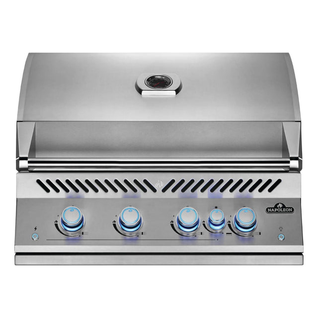 Napoleon 700 Series 32-Inch Built-In Natural Gas Grill w/ Infrared Rear Burner, Rotisserie & SafetyGlow