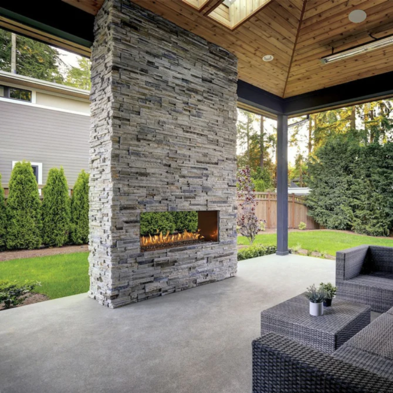 Fire Garden Linear Outdoor Gas Fireplace - 40" See-Thru