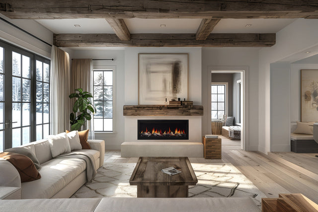 SimpliFire Allusion Edge 50 with birch logs