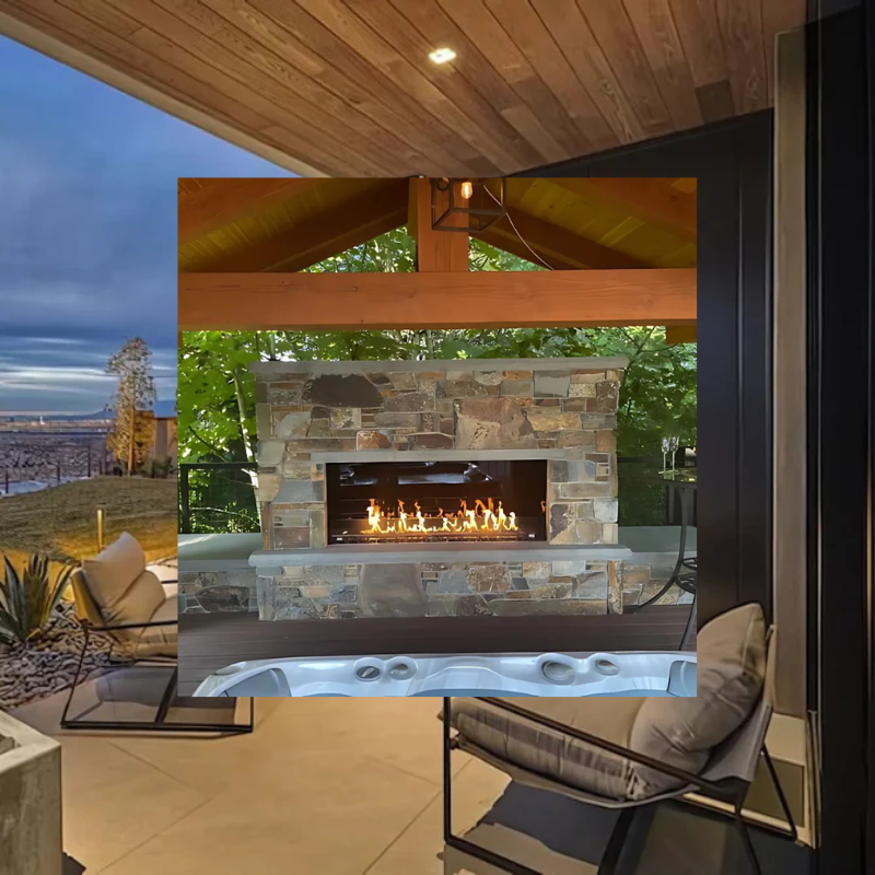 Fire Garden 4024 Linear Outdoor Gas Fireplace - 36" Single-Sided