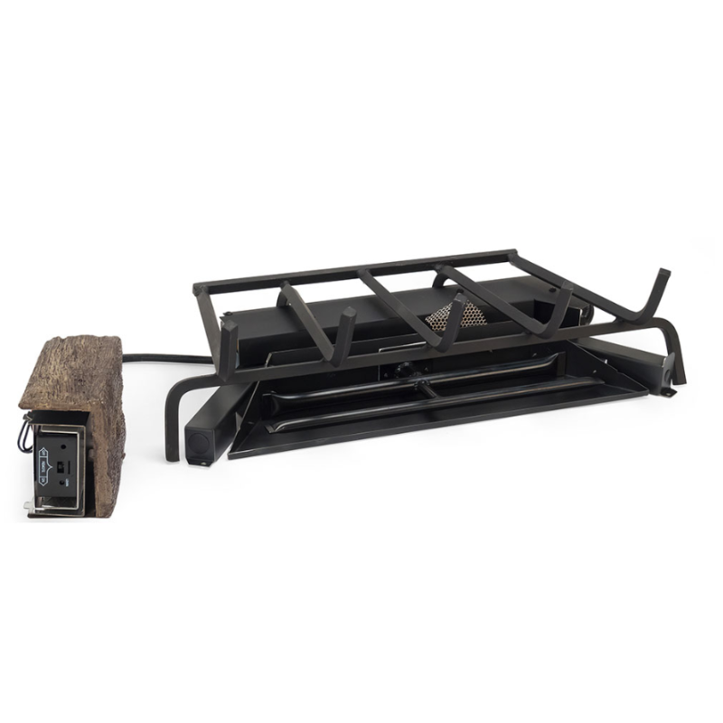 Real Fyre Charred Angel Oak Log Set with G46 ANSI Certified Burner System