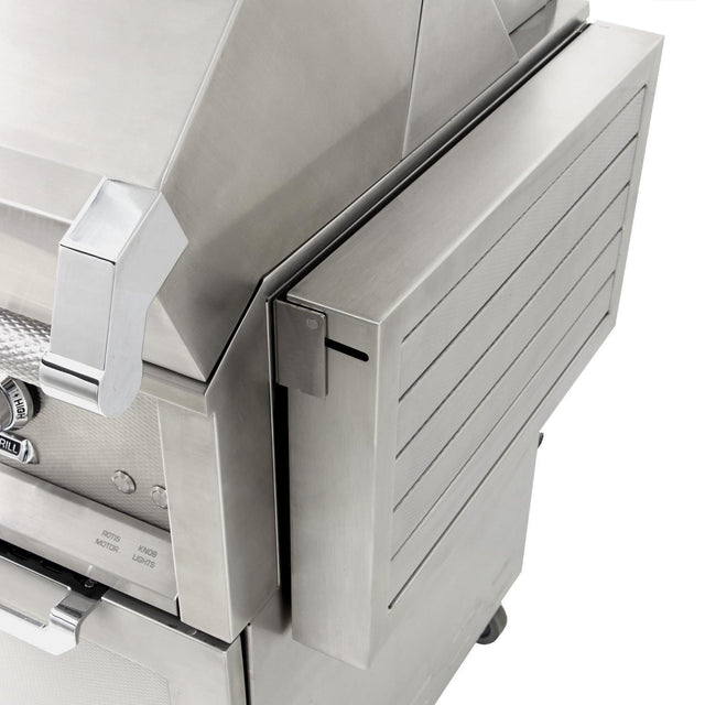 Hestan 36-Inch Natural Gas Grill W/ Sear Burner & Rotisserie On Double Door Tower Cart