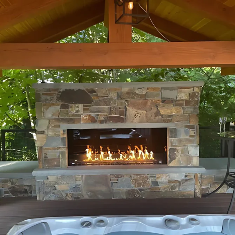 Fire Garden Linear Outdoor Gas Fireplace - 64" Single-Sided