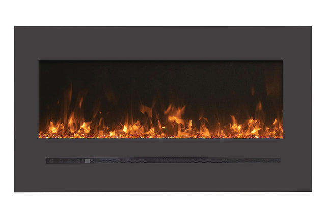 Amantii linear 40 inch electric fireplace - glass media