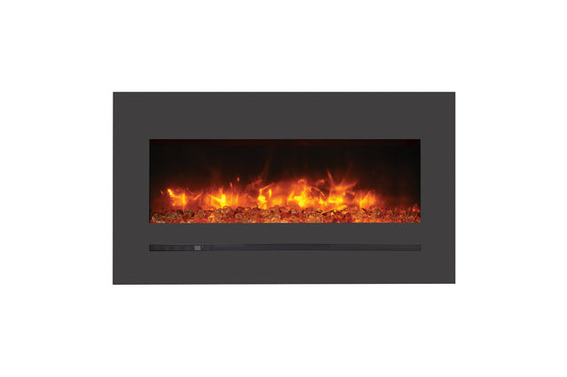 Amantii linear 40 inch electric fireplace - mixed media