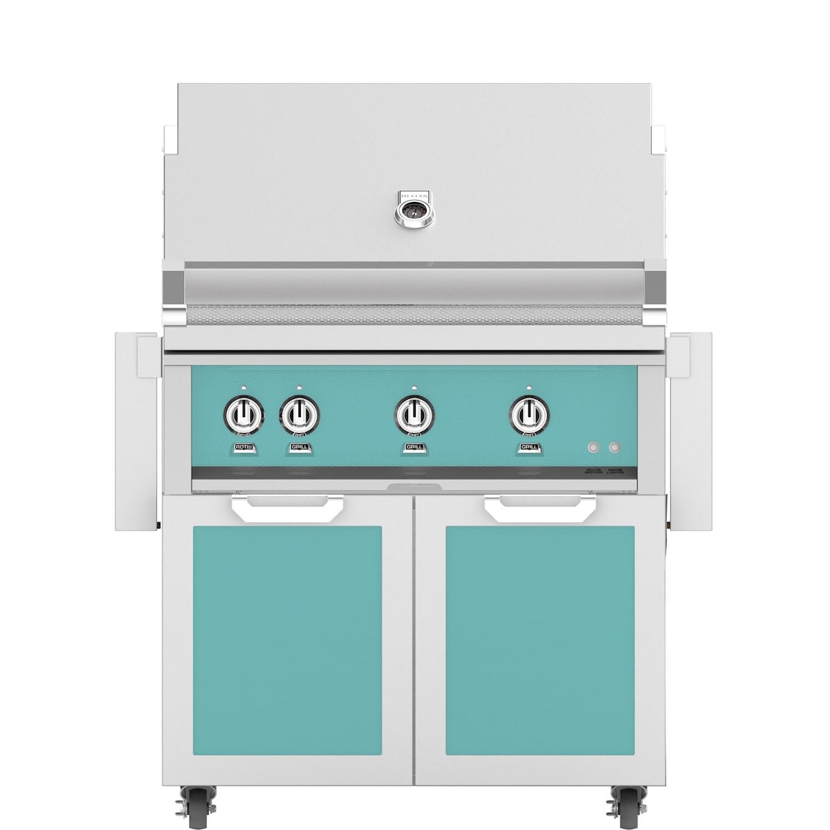 Hestan 36-Inch Natural Gas Grill W/ Sear Burner & Rotisserie On Double Door Tower Cart