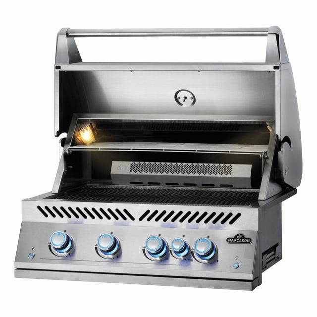 Napoleon 700 Series 32-Inch Built-In Natural Gas Grill w/ Infrared Rear Burner, Rotisserie & SafetyGlow