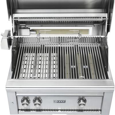Lynx Professional 30-Inch All Trident Infrared Grill with Rotisserie on Mobile Kitchen Cart