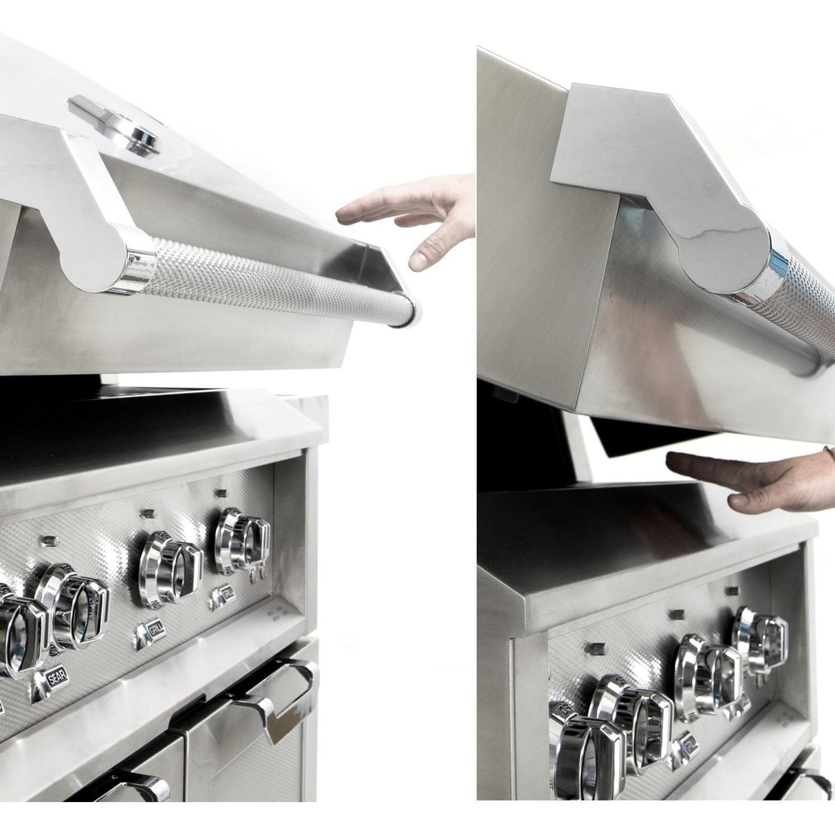 Hestan 36-Inch Natural Gas Grill W/ All Infrared Burners & Rotisserie On Double Door Tower Cart