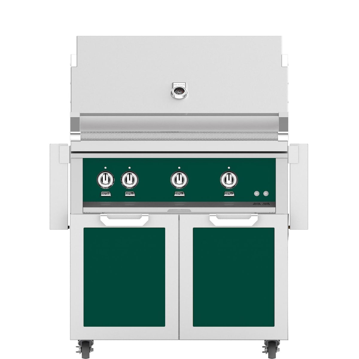 Hestan 36-Inch Natural Gas Grill W/ Rotisserie On Double Door Tower Cart
