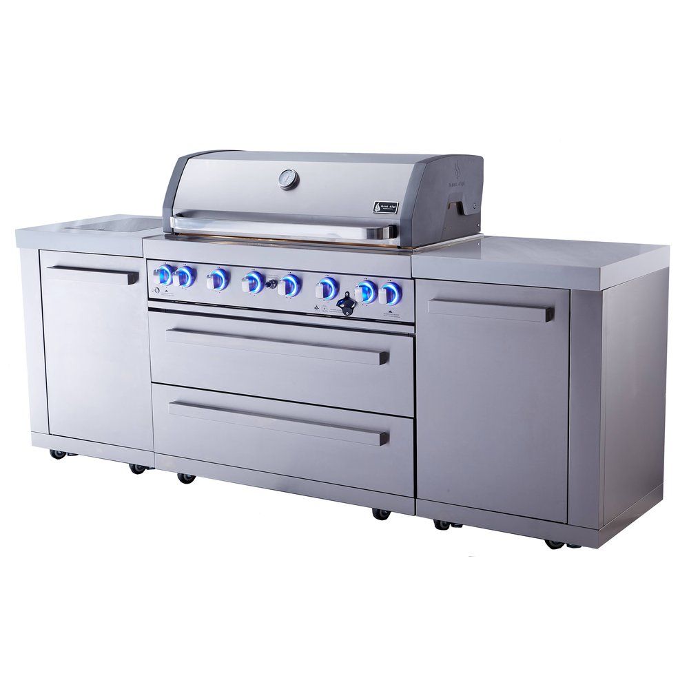 Mont Alpi MAi805 6-Burner Outdoor Kitchen Island