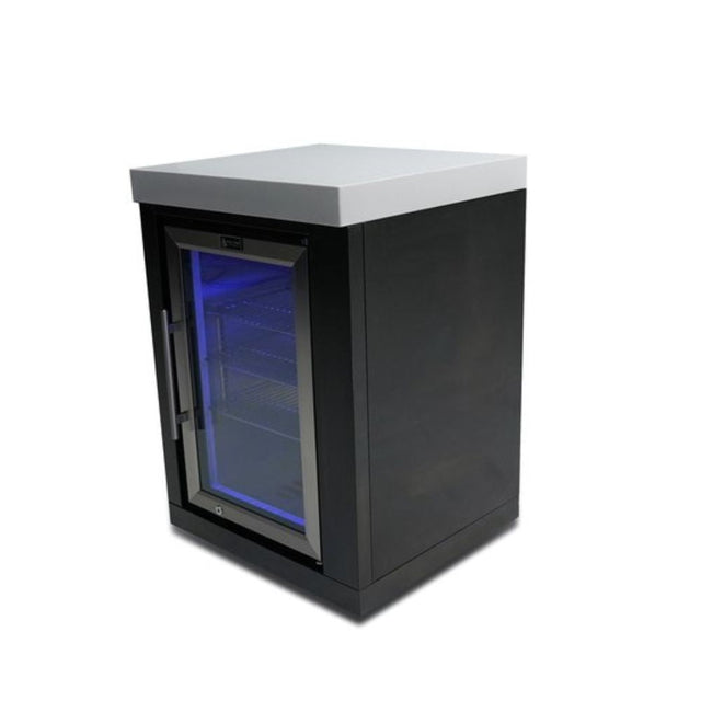 Mont Alpi MASFM-BSS Black Stainless Steel Fridge Cabinet Module
