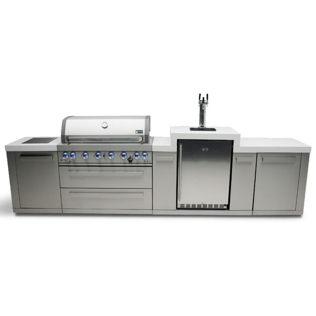 Mont Alpi MAi805-KEG Propane 6-Burner Island With Kegerator