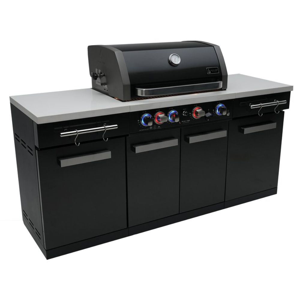 Mont Alpi MA-957 Stainless Steel Outdoor Kitchen Island with 5-Burner Grill