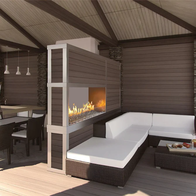 Fire Garden Linear Outdoor Gas Fireplace - 40" See-Thru