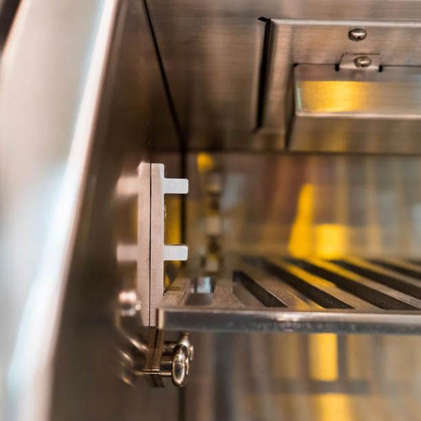 Hestan 36-Inch Natural Gas Grill W/ All Infrared Burners & Rotisserie On Double Door Tower Cart