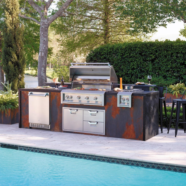 Aspire by Hestan 24-Inch 5.6 CU. Ft. Reversible Hinge Outdoor Rated Refrigerator with Lock