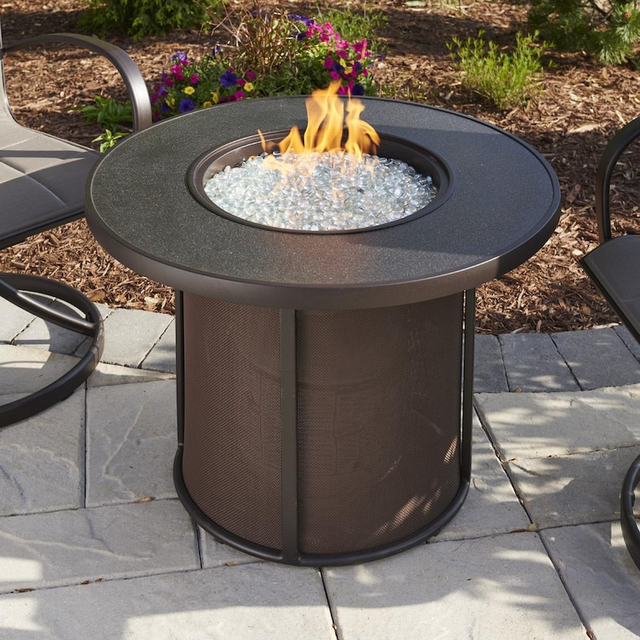 The Outdoor GreatRoom Company Stonefire Brown Gas Fire Table - SF-32-K