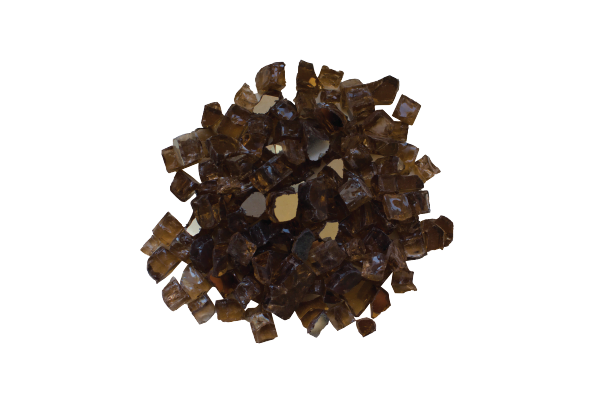 Amantii 1/2-Inch Light Brown Reflective Fire Glass Media 5 lb | AMSF-GLASS-02