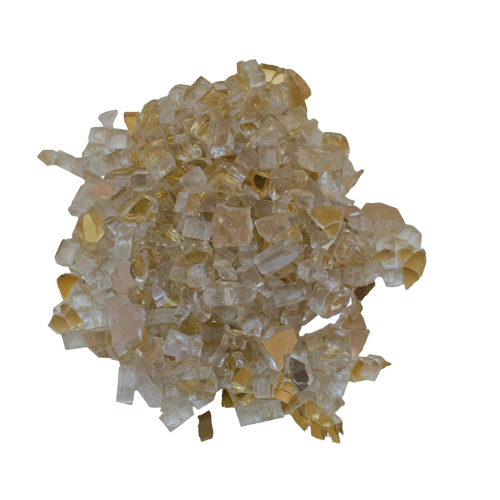 Amantii 1/2-Inch Champagne Reflective Fire Glass Media 5 lb | AMSF-GLASS-04