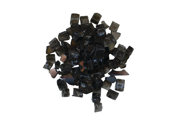 Amantii 1/2-Inch Dark Grey Reflective Fire Glass Media 5 lb | AMSF-GLASS-05