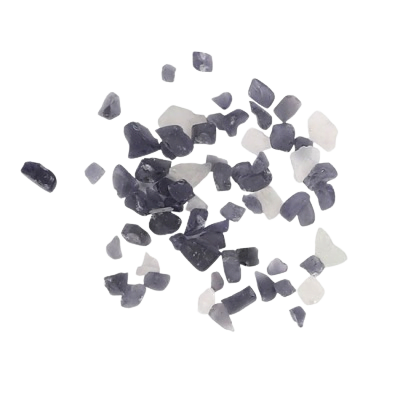Amantii Smokey Grey & White Fire Glass Media 5 lb | AMSF-GLASS-14
