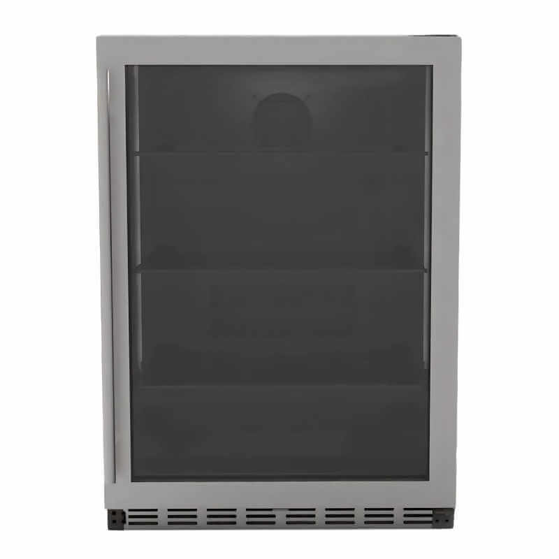American Made Grills 24 Inch Outdoor Rated Refrigerator w/ Glass Door - RFR-24G
