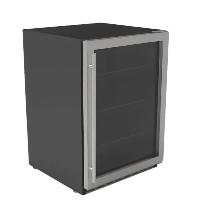 American Made Grills 24 Inch Outdoor Rated Refrigerator w/ Glass Door - RFR-24G