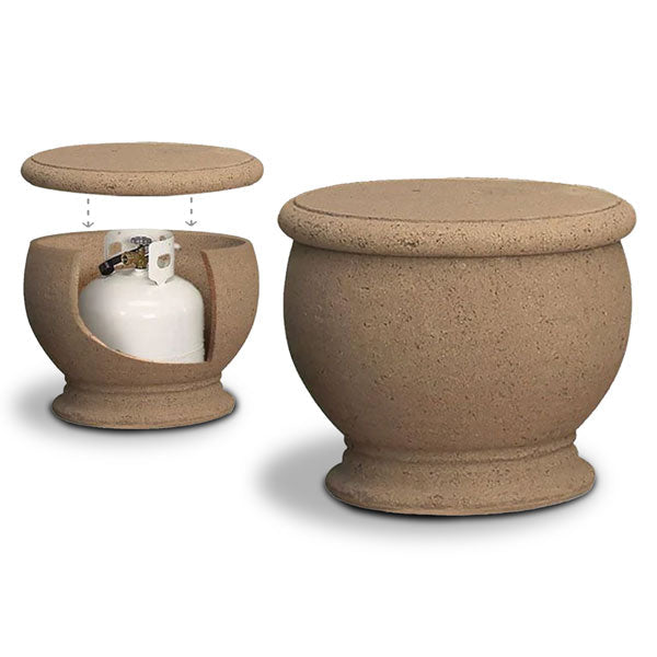 American Fyre Designs Amphora Fire Table with Concrete Top