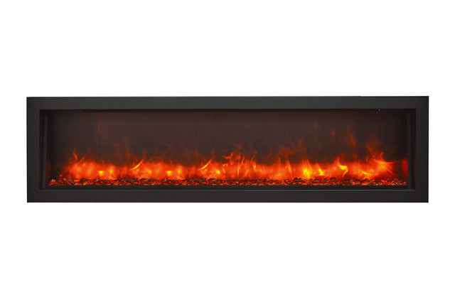 Amantii Panorama Slim 60 with orange Fire and Ice flame