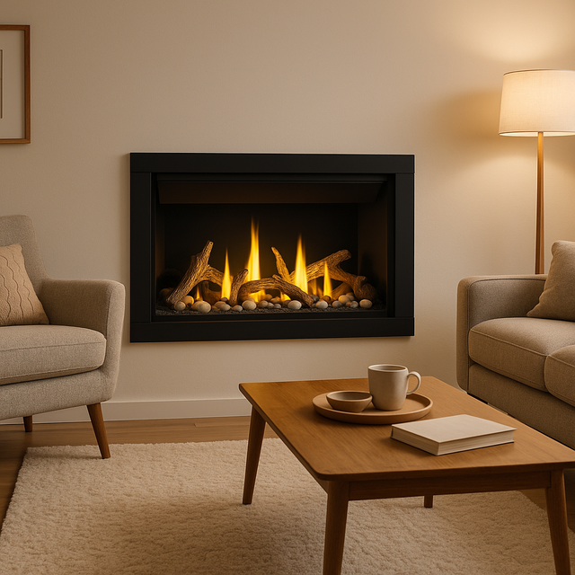 Napoleon Ascent Linear 36 gas fireplace detail