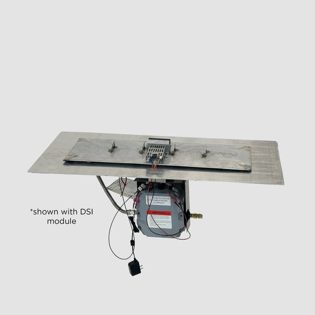 The Outdoor GreatRoom Crystal Fire Plus Linear Gas Burner Insert and Plate Kit