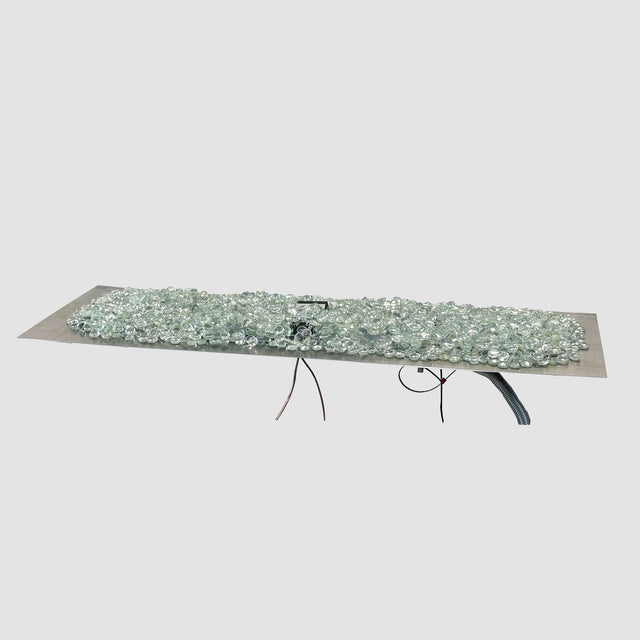 The Outdoor GreatRoom Crystal Fire Plus Linear Gas Burner Insert and Plate Kit