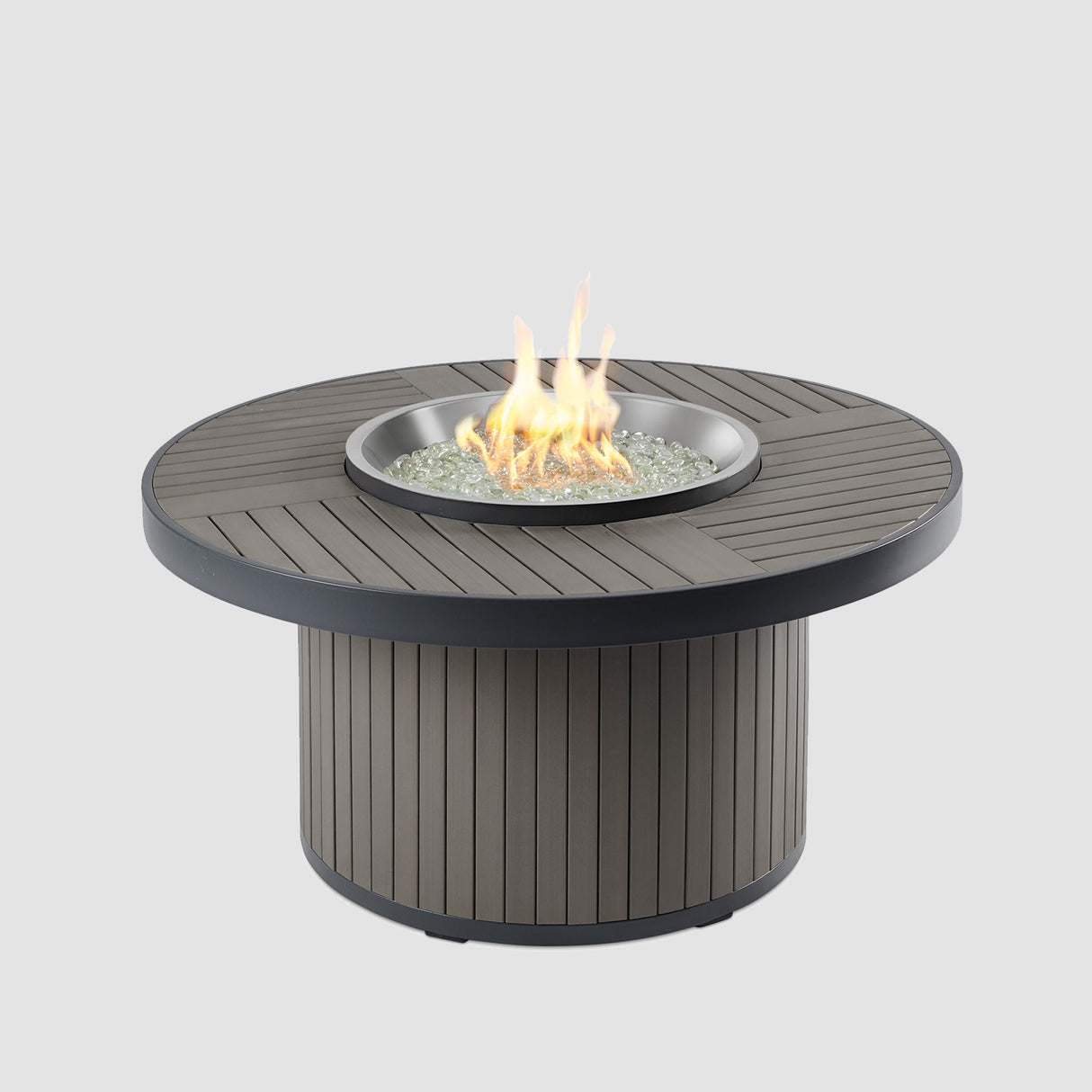 Kenwood and Brooks Round Chat Height Fire Pit Table