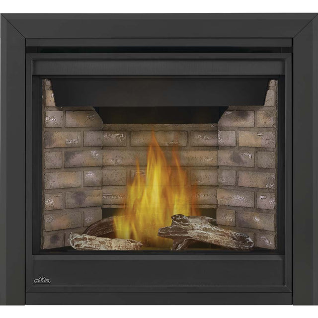 Napoleon Ascent X 36 with Newport brick panels and beach fire kit